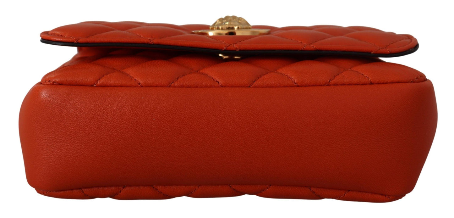 Versace Elegant Red Nappa Leather Crossbody Bag