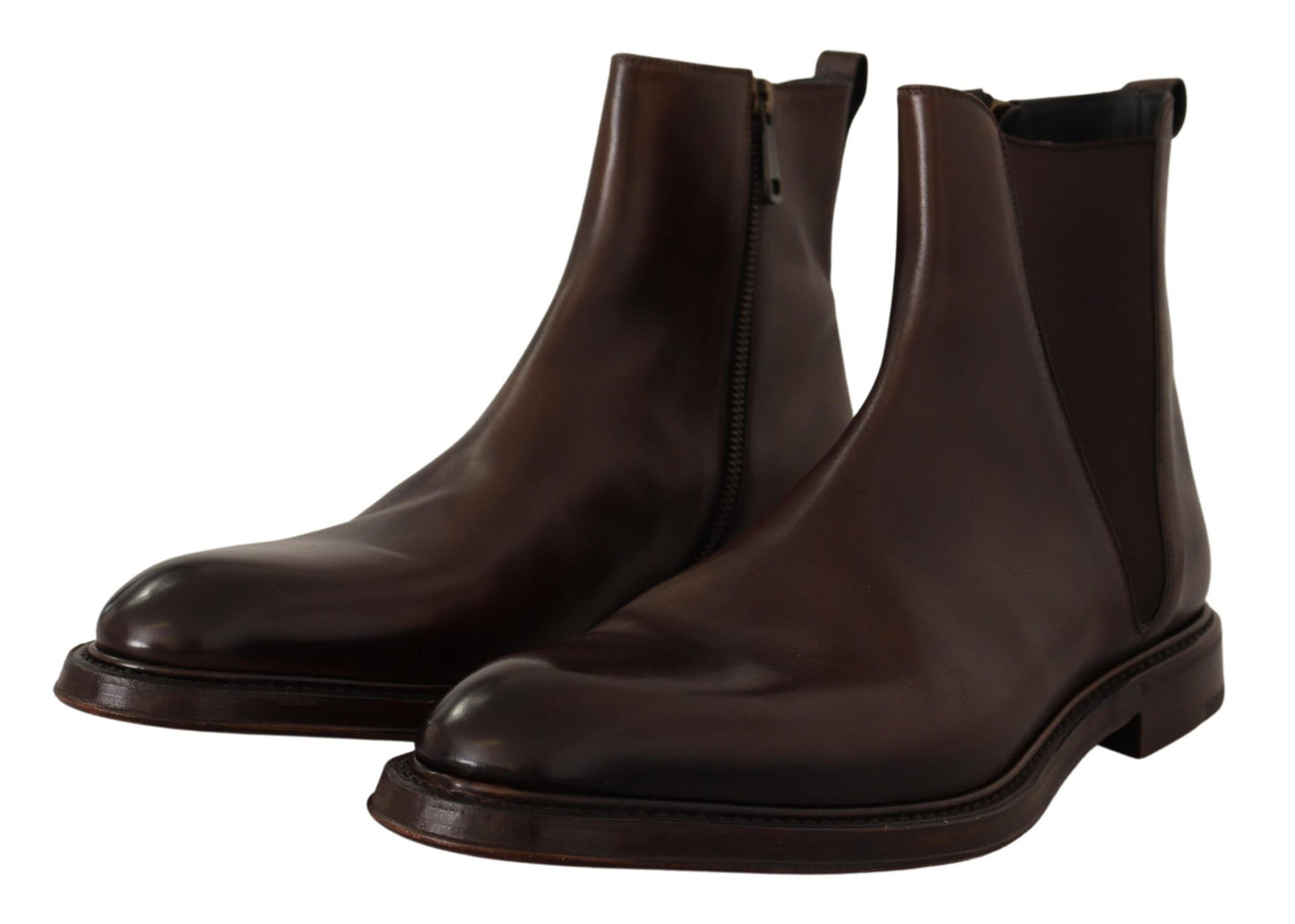 Dolce & Gabbana Brown Leather Chelsea Mens Boots