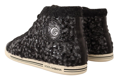 Dolce & Gabbana Elegant Gray High Top Sneakers