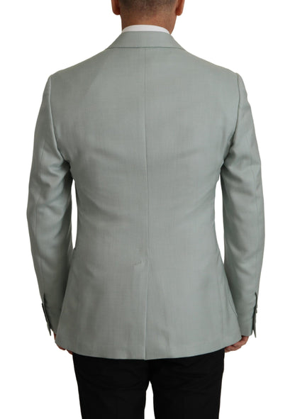 Dolce & Gabbana Light Green Cashmere Silk Blazer