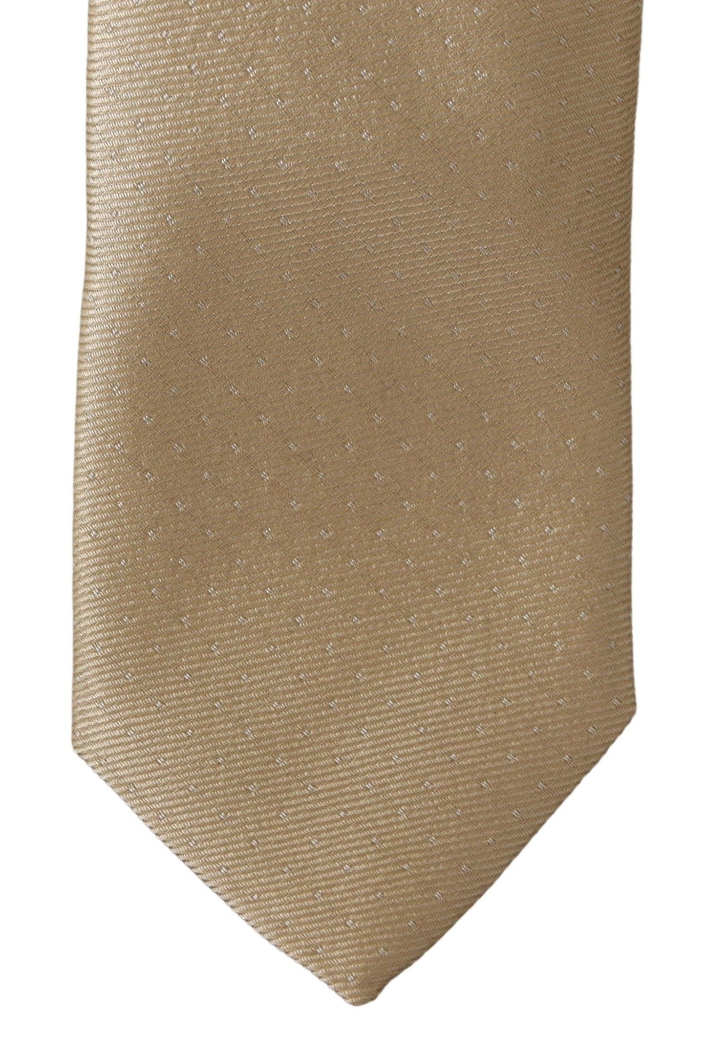 Dolce & Gabbana Elegant Gold Dotted Silk Tie