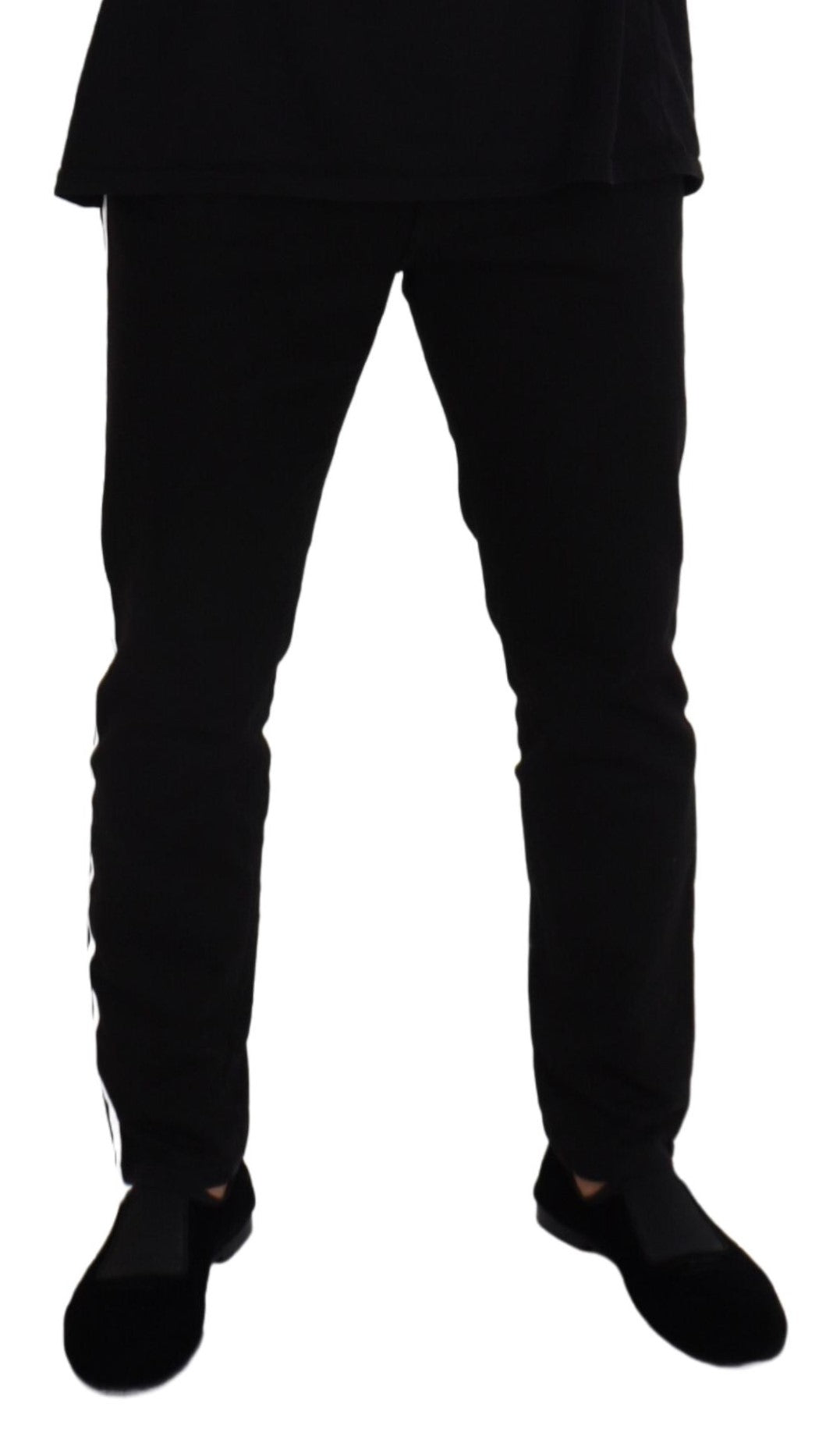 Dolce & Gabbana Elegant Black Cotton Blend Denim Pants