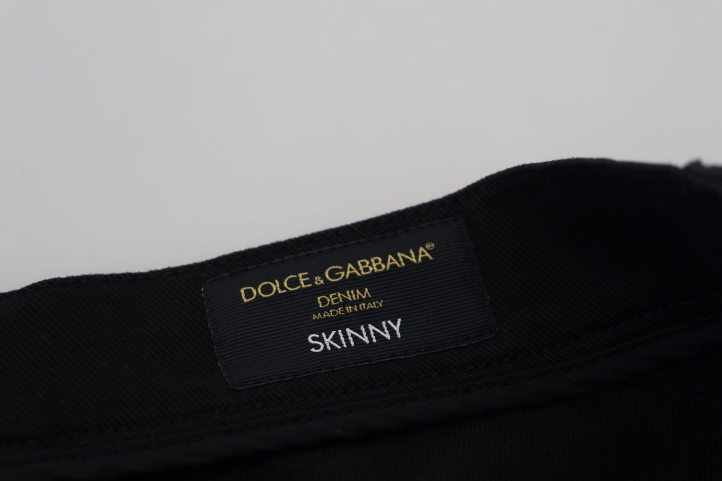 Dolce & Gabbana Elegant Black Cotton Blend Denim Pants