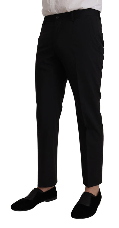 Dolce & Gabbana Elegant Black Three Piece Wool Suit