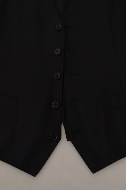 Dolce & Gabbana Elegant Black Three Piece Wool Suit