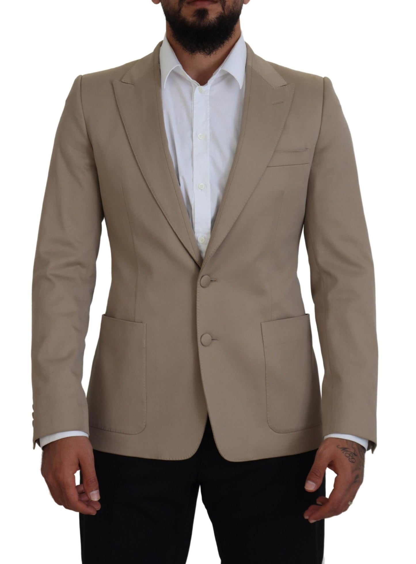 Dolce & Gabbana Elegant Beige Single Breasted Blazer