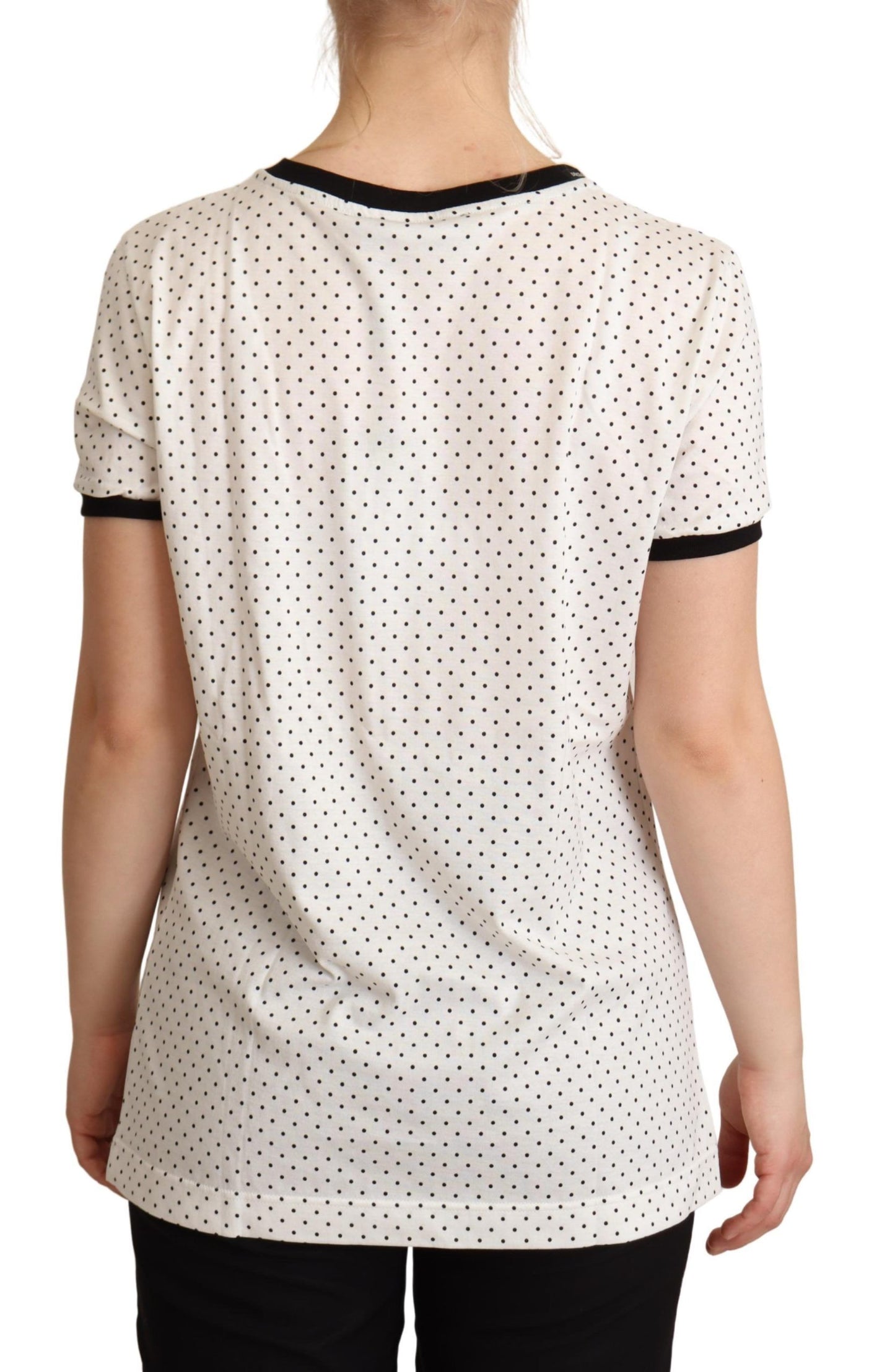 Dolce & Gabbana Polka Dot Crewneck Cotton Tee