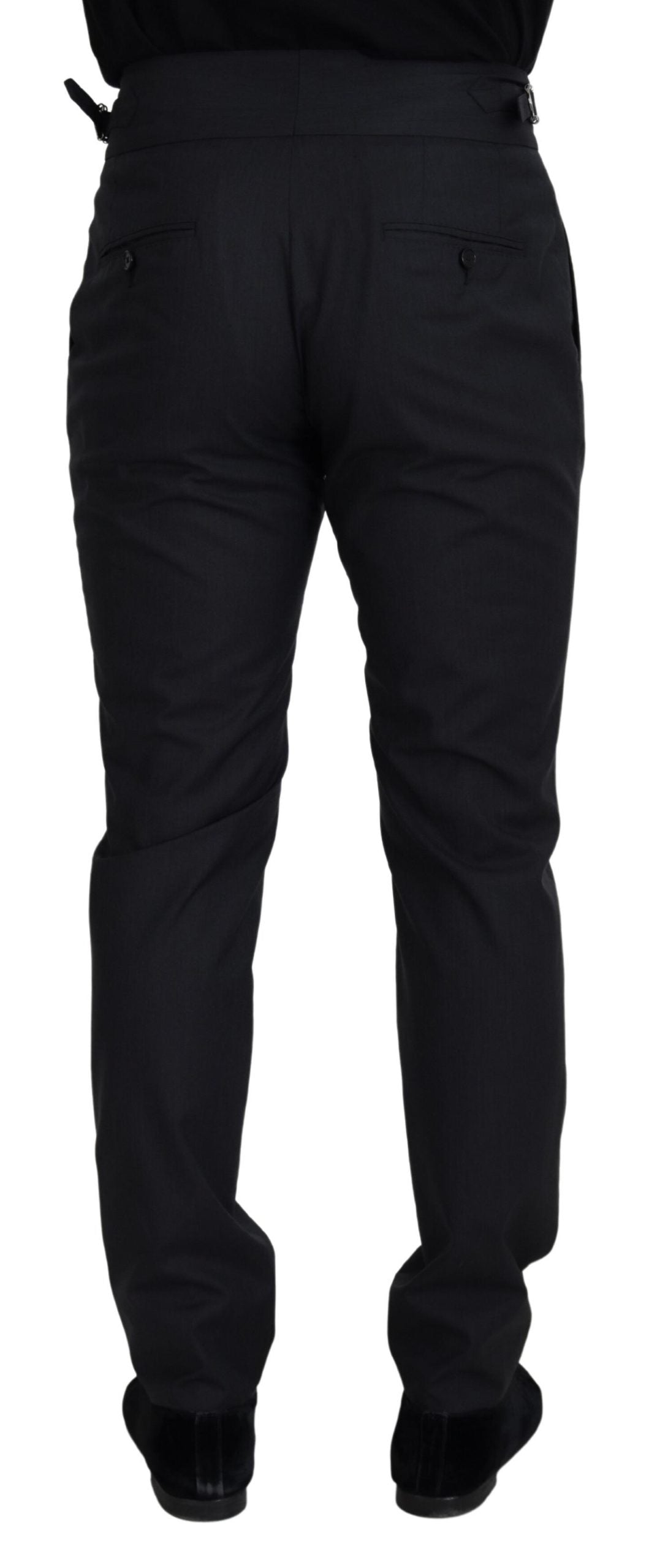 Dolce & Gabbana Dark Grey Solid Men Formal Pants