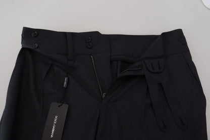 Dolce & Gabbana Dark Grey Solid Men Formal Pants