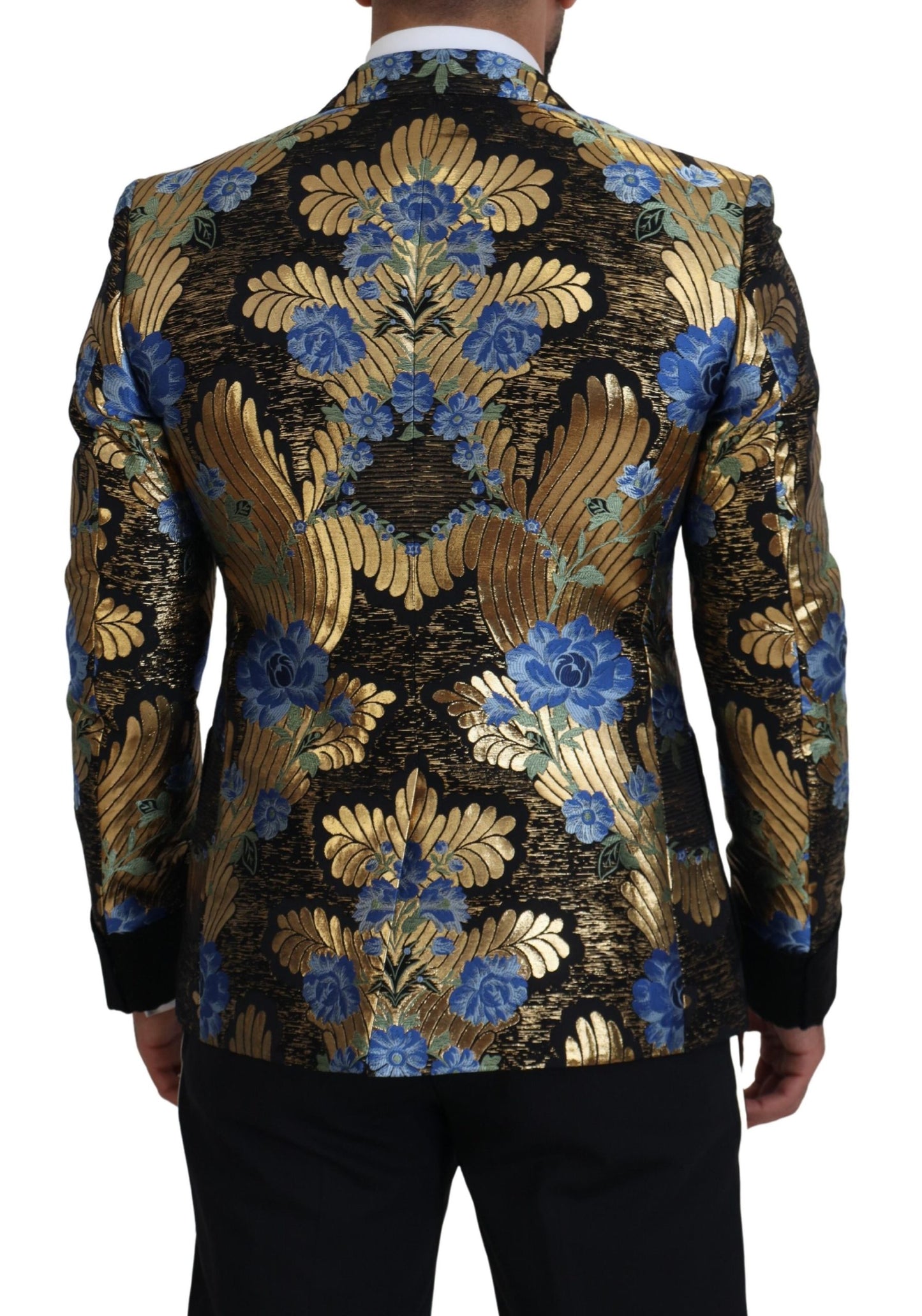 Dolce & Gabbana Gold Lurex Double Breasted Jacket Blazer