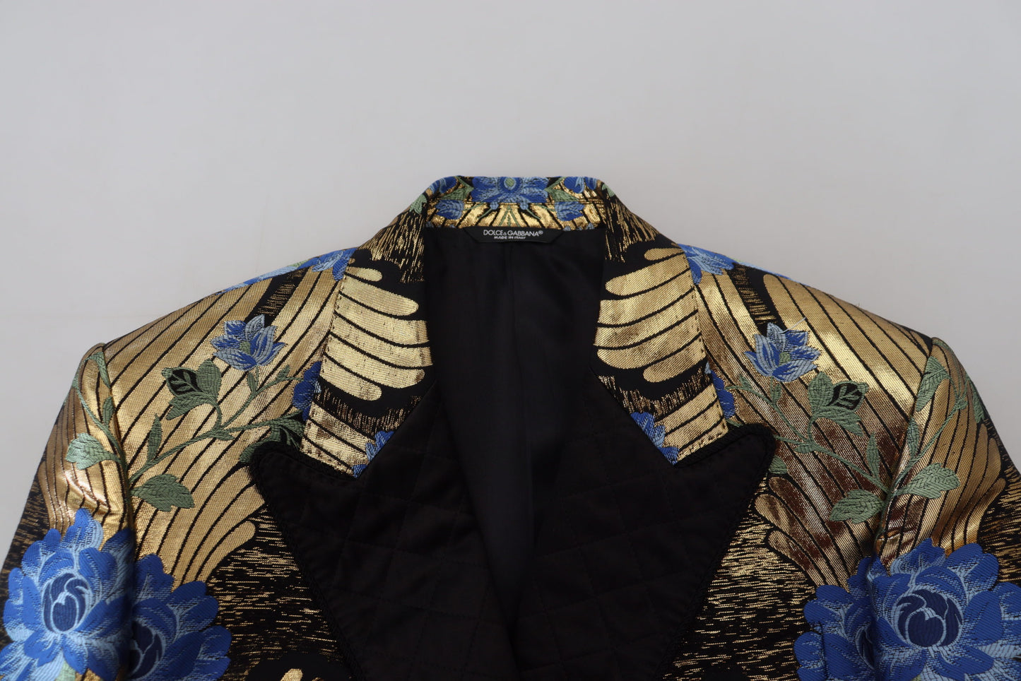 Dolce & Gabbana Gold Lurex Double Breasted Jacket Blazer