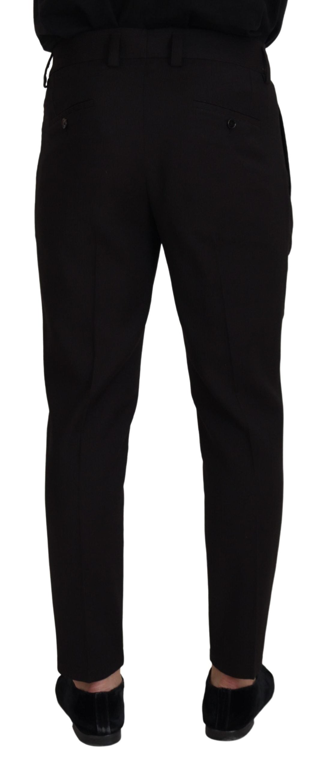 Dolce & Gabbana Black Wool Chino Men Formal Pants