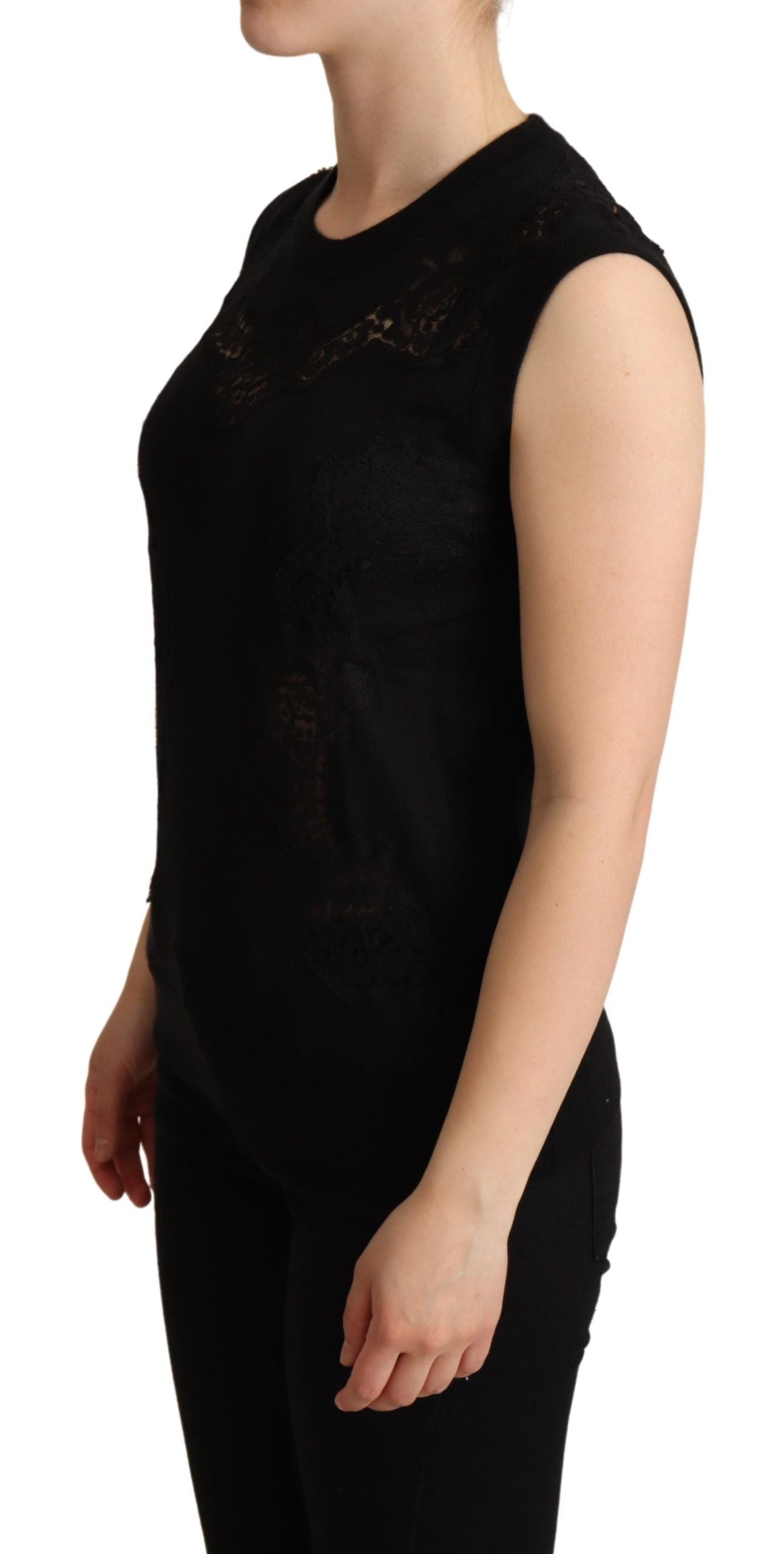 Dolce & Gabbana Elegant Sleeveless Cashmere Blend Top