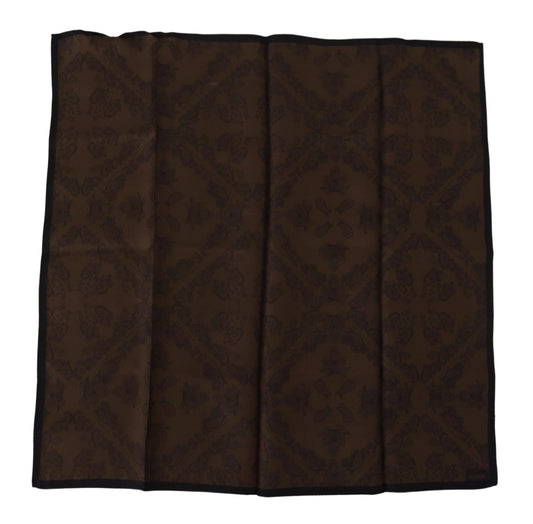 Scotch & Soda Brown Patterned Wrap Square Handkerchief Scarf