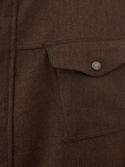 Lardini Elegant Reversible Blue-Brown Wool Jacket