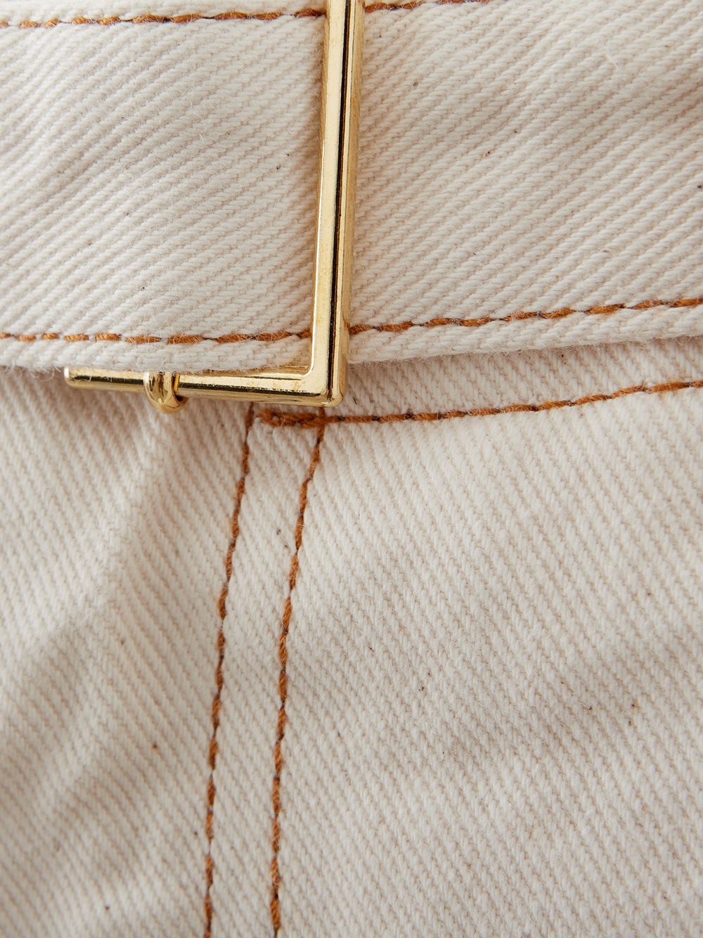 Emporio Armani Chic Ivory Loose Fit Denim Pants