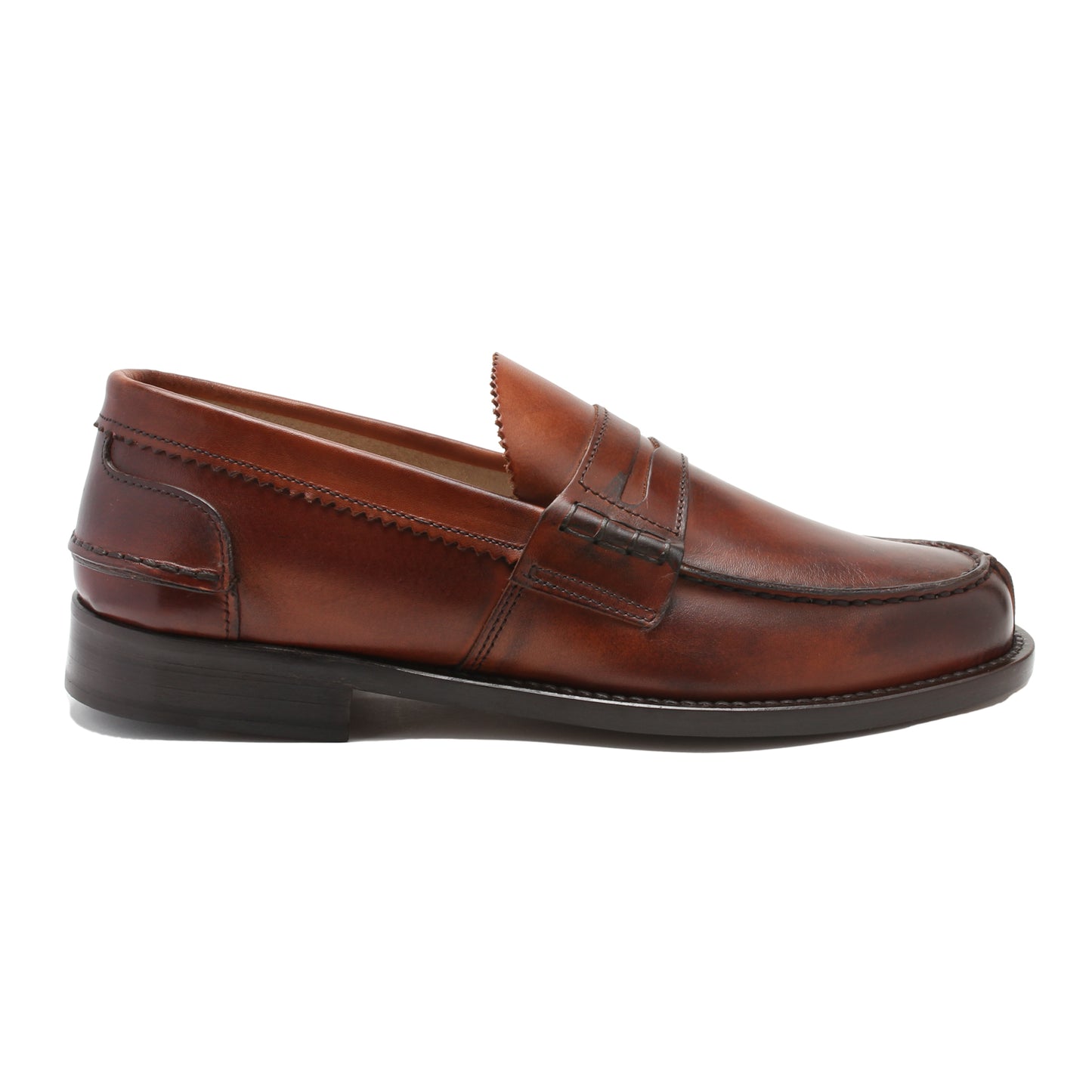 Saxone of Scotland Elegant Natural Calf Leather Loafers