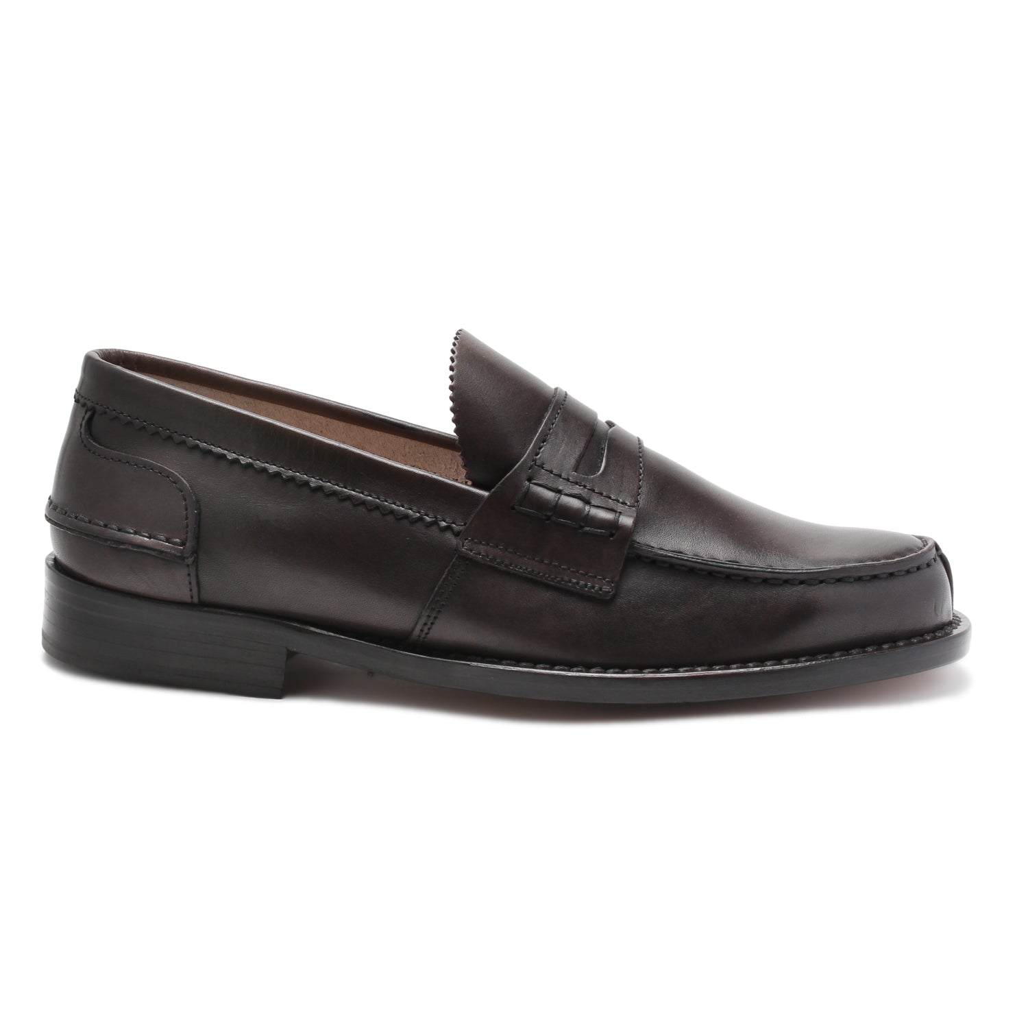 Saxone of Scotland Elegant Dark Brown Leather Loafers for Men – Luxhart