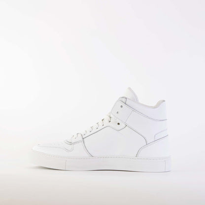 Roberto Cavalli White Suede High-Top Sneakers