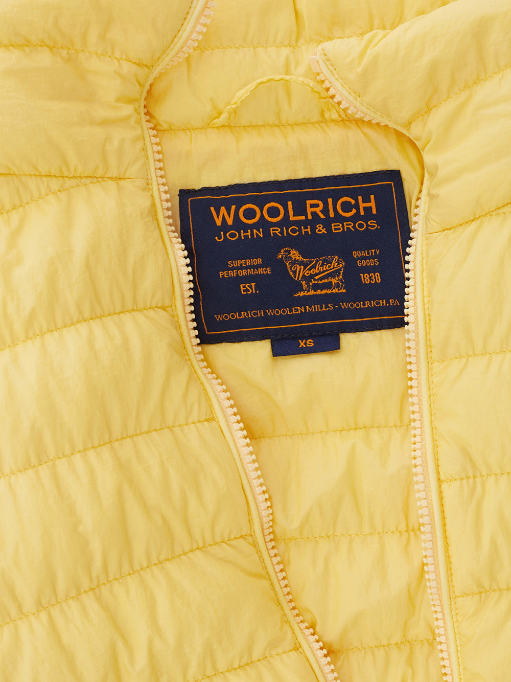 Woolrich Chic Yellow Quilted Bomber Jacket