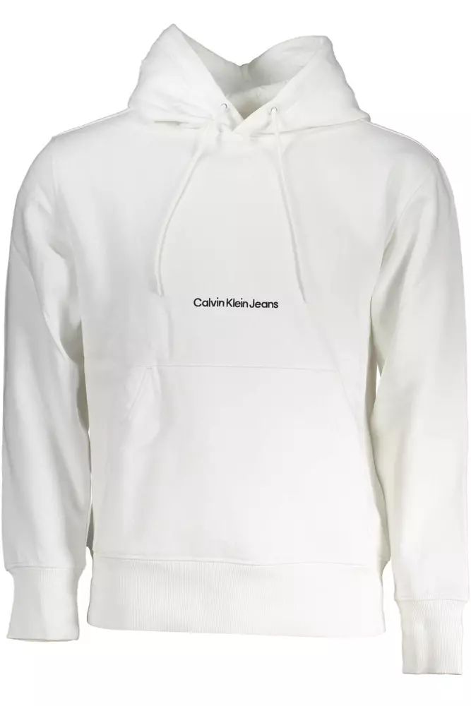 Calvin Klein Chic White Fleece Hooded Sweatshirt