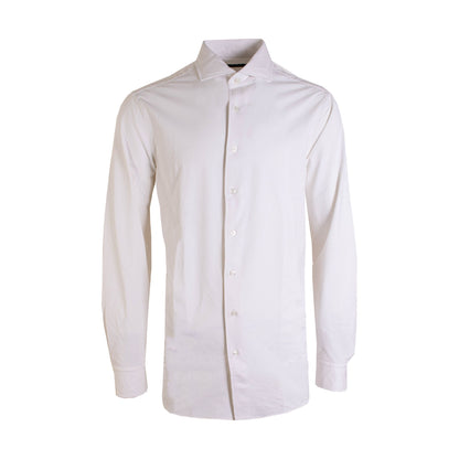 Lardini Elegant White Cotton Classic Shirt