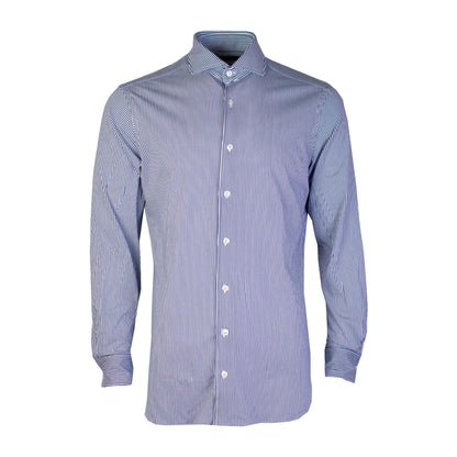 Lardini Elegant Light Blue Striped Gentleman's Shirt