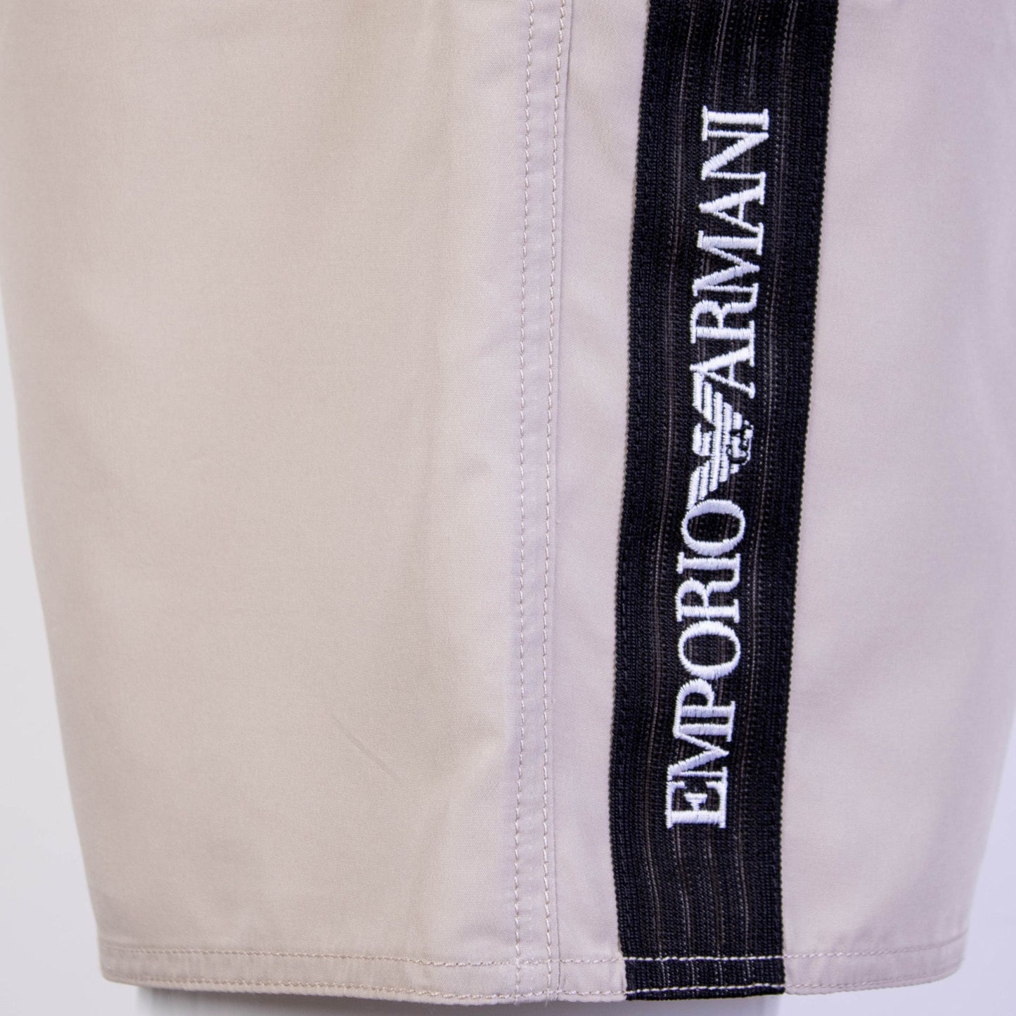 Emporio Armani Chic Beige Drawstring Swim Shorts