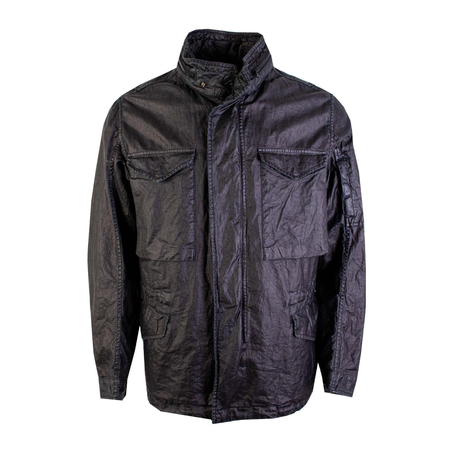 C.P. Company Sleek Black Tech Fabric Overshirt Jacket