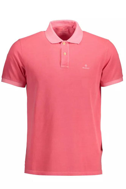 Gant Chic Pink Cotton Polo with Contrasting Details