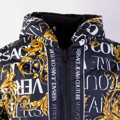 Versace Jeans Quilted Baroque Print Reversible Jacket