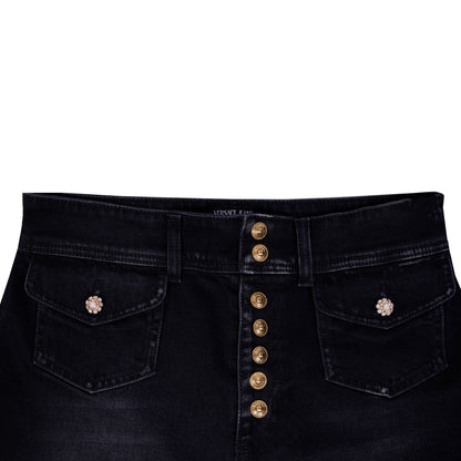 Versace Jeans Elegant High-Waist Flared Denim Jeans