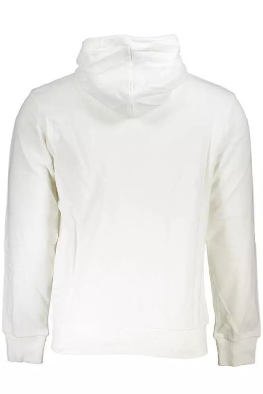 La Martina Classic White Zip-Up Hooded Sweatshirt