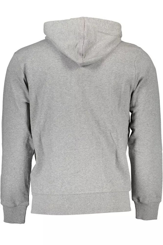 La Martina Elegant Gray Cotton Hooded Sweatshirt