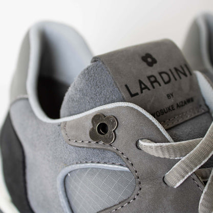 Lardini Sleek Gray Suede Leather Sneakers