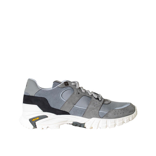 Lardini Sleek Gray Suede Leather Sneakers