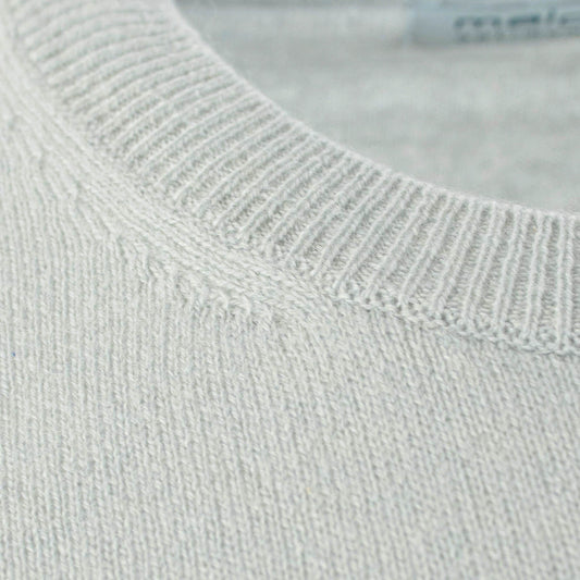 Malo Elegant Light Blue Cashmere Crewneck Sweater