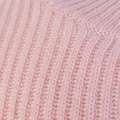 Malo Chic Pink Ribbed Cashmere Sweater