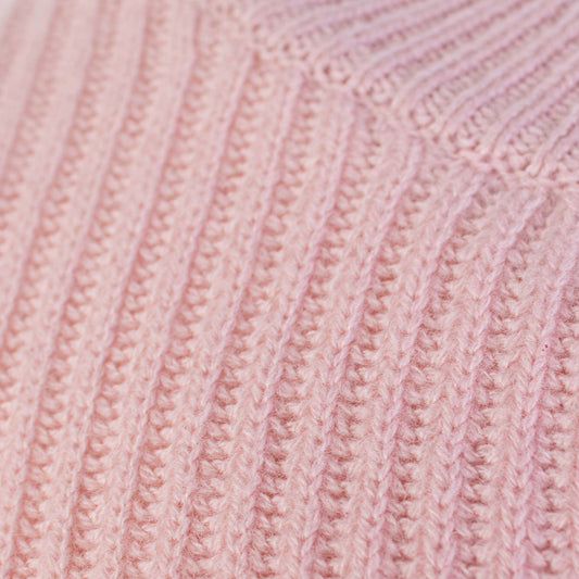 Malo Chic Pink Ribbed Cashmere Sweater