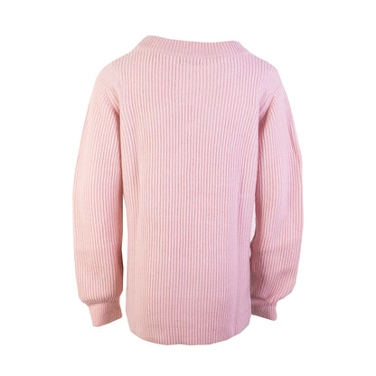 Malo Chic Pink Ribbed Cashmere Sweater