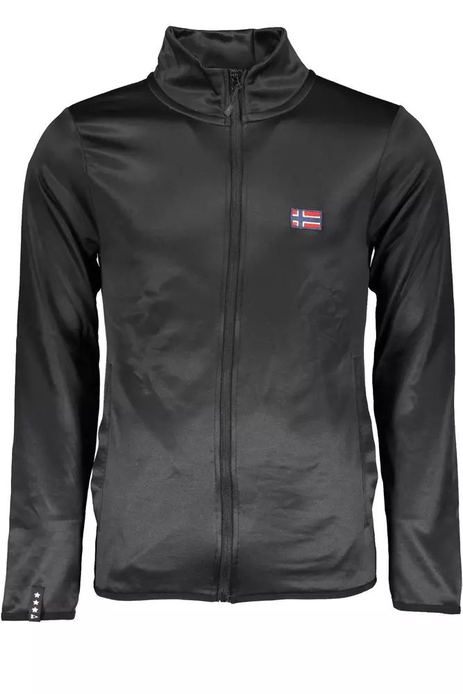 Norway 1963 Sleek Black Tracksuit with Logo Detailing