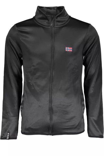 Norway 1963 Sleek Black Tracksuit with Logo Detailing