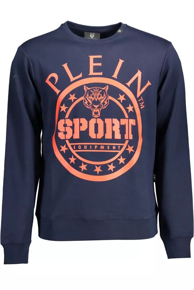 Plein Sport Athletic Blue Long-Sleeved Sweatshirt