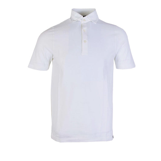 Lardini Elegant White Polo Shirt with Italian Flair