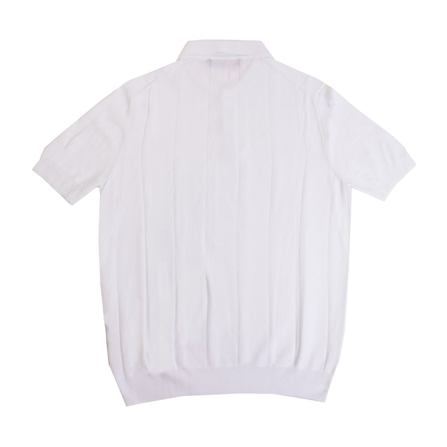 Lardini Elegant Knit-Effect White Polo Shirt