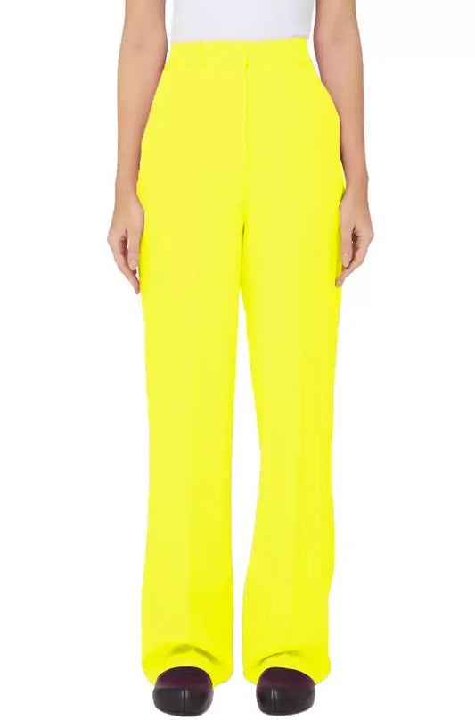 Hinnominate Elegant Soft Yellow Trousers