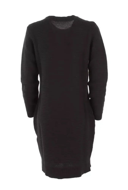 Love Moschino Chic Heart Pattern Knit Wool-Blend Dress