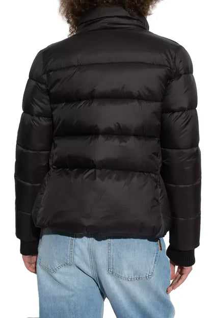 Love Moschino Chic Nylon Down Jacket with Bold Logo