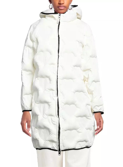 Love Moschino Chic Quilted Heart Long Down Jacket