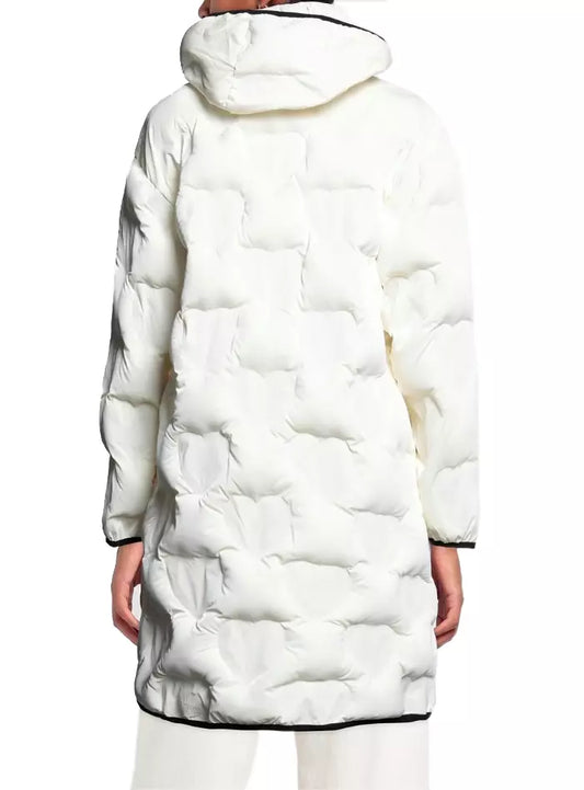 Love Moschino Chic Quilted Heart Long Down Jacket